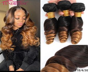 100 cheveux humains ombre paquets de cheveux en vrac 34 PCS T1B30 T1B99J T1B430 Naturel Weave Virgin Vierge Brésilien Hair 23 Tons T9593825