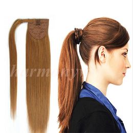 100% queue de cheval de cheveux humains 20 22 pouces 100g droite Remy double dessiné brésilien malaisien indien extensions de cheveux péruviens qualité supérieure