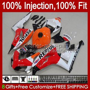 Molde de inyección 100% Fit para HONDA Body CBR 1000 RR CC 1000RR 1000CC 06-07 Carrocería 59No.4 CBR1000 RR CBR1000RR 06 07 CBR1000-RR 2006 2007 Kit de carenado OEM Repsol rojo negro