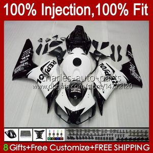 Molde de inyección 100% Fit para HONDA Body CBR 1000 RR CC 1000RR 1000CC 06-07 Carrocería 59No.18 CBR1000 RR CBR1000RR 06 07 CBR1000-RR 2006 2007 Kit de carenado OEM Repsol blanco