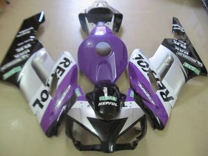 100% spuitgietverbarstingen voor HONDA CBR1000RR 2004 2005 Paars Zilver Zwarte Fairing Kit CBR 1000 RR 04 05 IW22