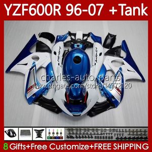 Carrosserie voor Yamaha YZF600R Thundercat YZF-600R YZF600 R CC 600R 86NO.23 YZF600-R 1996 1997 1998 1999 2000 2001 600 ° C 2002 2003 2004 2005 2006 2007 Fairing Pearl Blue Blk