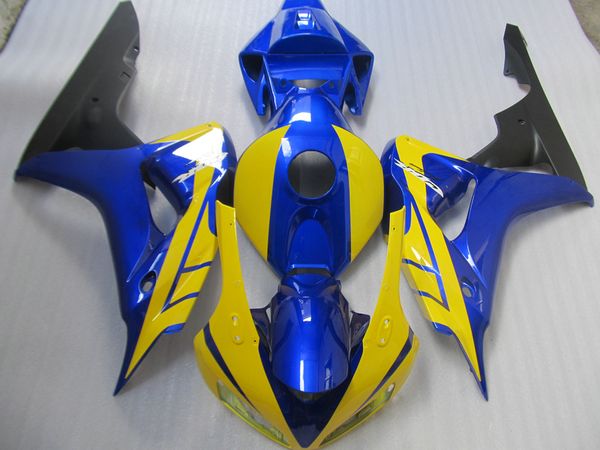 100% carénages de moulage par injection pour Honda CBR1000RR 2006 2007 kit de carénage bleu jaune CBR 1000 RR 06 07 DG47