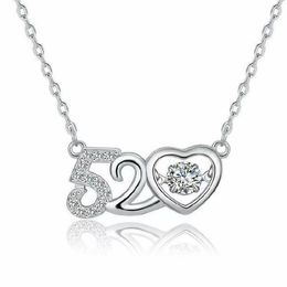 100 Languageshexagram Antlers Love Projection Pendant ketting met diamanten sieraden geschenken voor Girlgriend vrouw Mom Daughter Rosy Gold Silver