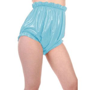 100% sous-vêtements en latex, shorts en dentelle bleu clair en caoutchouc, pantalon de baignade sportif, baule de costume à la mode lâche de 0,4 mm à la mode