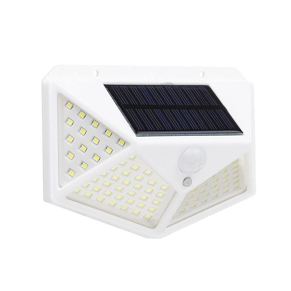 Lampe solaire d'extérieur à 100 LED, étanche IP65, avec capteur de mouvement sans fil, grand angle de 270 °, applique murale de sécurité avec 3 Modes