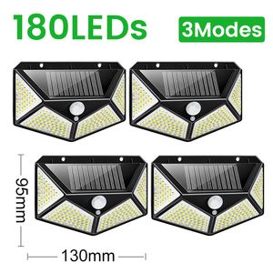 100 LED SOLAR STREET LETH LETH 3 MODE SAPPOR HUMAIN EMPRÉPERSION EN OUTROOR GARDIN