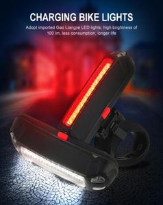 100 lumens USB Light de vélo chargé LED étanche à cyclisme étanche à vélo MTB Bélo-que arrière lampe arrière pour la sécurité du cyclisme7250061