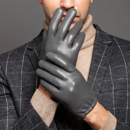 100% mâles gants en cuir en peau de mouton Gants de conduite masculins