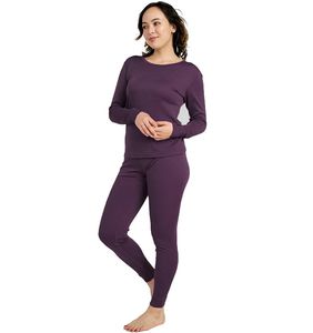 Couche de base en laine de mérinos 100% ensemble de femmes 180 g de sous-vêtements thermiques en laine mérinos légers