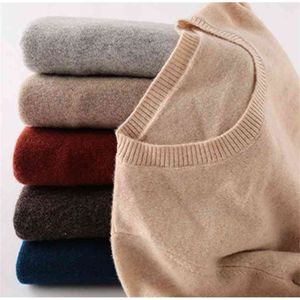 100% merino wollen kasjmier trui vrouwen herfst winter warm zachte O-hals lange mouw gebreide trui trui femme 210922