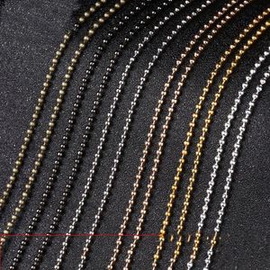 100 mètres largeur 1.5mm boule chaîne boule ronde perles chaînes pour collier Bracelet bijoux à bricoler soi-même faisant des accessoires or argent Bronze couleur