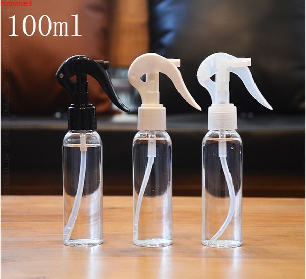 100 ML Crystal Clear Lucency Vaporisateur de parfum en plastique Flacon de parfum rechargeable Réglage de l'eau de parfum 3,5 OZ Spritz Conteneurs d'emballage de haute qualité