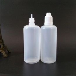 100 ml PE-plastic druppelflessen KINDveilige doppen Tips E-vloeistofcontainer Spkrr