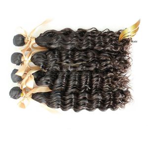 100 cabello virgen mongol 8 30 4 unids lote cabello humano teje extensiones productos para el cabello de onda profunda color natural bellahair a granel