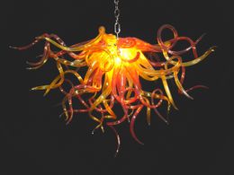 Hanglampen 100% Mondgeblazen Borosilicaat Murano Glas Kleine Kroonluchters Lichte Art Sunshine Hanger-Lamp Home Plafond