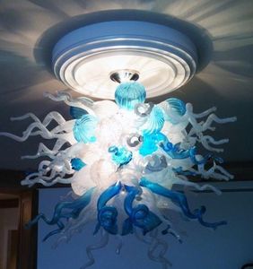 Gratis Verzending 100% Mondgeblazen Borosilicaat Murano Glas Stijl Art Mini Eetkamer Led Kroonluchter Verlichting te Koop