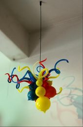 100% Mondgeblazen CE UL Borosilicaat Murano Glas Dale Chihuly Art Beste Decoratie Goedkope Multicolor Kroonluchter