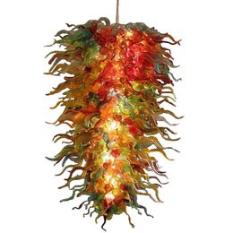 100% mondgeblazen hanglampen ce ul borosilicaat murano stijl glas dale chihuly kunst mooi in kleur kroonluchter thuislamp decoratie