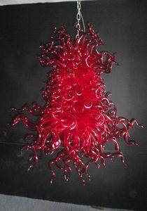 100% soplado a boca CE UL borosilicato Murano Glass Dale Chihuly Art Luces contemporáneas de vidrio rojo baratas