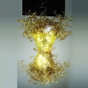 100% soplado CE UL borosilicato Murano Glass Dale Chihuly Art Hallway Lighting Lobby lámpara colgante elegante