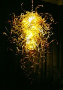 Moderne kroonluchters 100% mondgeblazen hanglampen ce ul borosilicaat murano glas dale chihuly kunst lamp armatuur antieke kristal kroonluchter