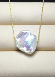 100 collier de perles baroques naturelles S925 pendentif en argent bouton collier de perles pour les femmes bijoux de mode bricolage cadeau de mariage cadeau 4424773