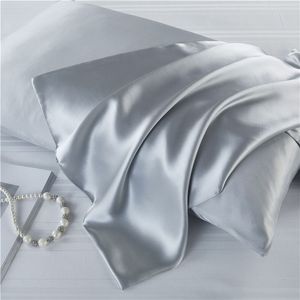 100% naturel mûrier soie taie d'oreiller véritable soie fermeture éclair taie d'oreiller couverture Satin 16 momme maison Textile literie hôtel taies d'oreiller