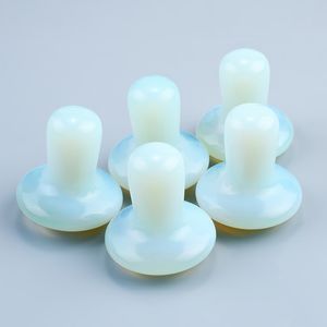 100% Natural Opal Jade Gua Sha Massage Stone Mini Mushroom Shape Aventurine Guasha Massager Board Scraper Chin Eye Facial Massager