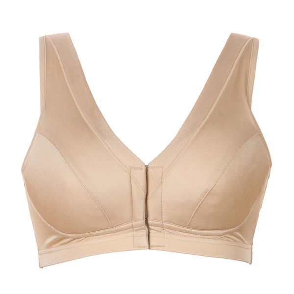 Soutiens-Gorge Femme 100% Soie Naturelle Full Cup Bra Buckle Front Taille L XL XXL