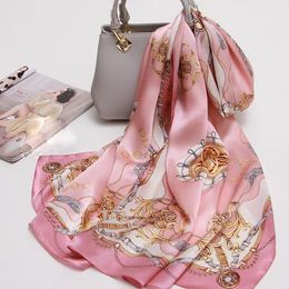 100 bufanda de seda natural para mujeres impresas chales y envolturas de pañales y envolturas de pañuelos puros femme femme 240417
