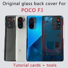 100% Nieuw Voor Xiaomi POCO F3 5G Batterij Cover, poco f3 achterglas cover, Pocophone Vervangende Onderdelen
