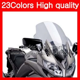 100% nouveau pare-brise de moto pour YAMAHA FJR1300 06 07 08 09 10 12 FJR 1300 2006 2007 2008 2010 2012 Chrome noir clair fumée Wind216E