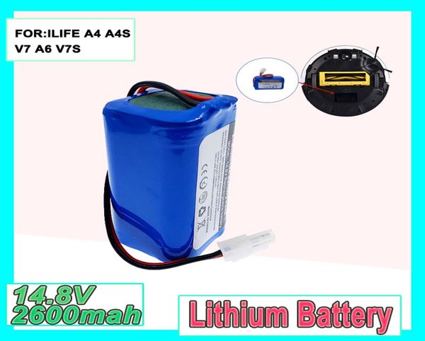 100 nouvelle batterie originale 148V 2600mah 3200mAh Li ion Rechargeable pour ILIFE A4 A4s A6 V7s Plus Robot aspirateur 8924954
