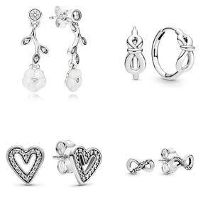 100% nieuwe Sterling Sier Fit Earrings Rose Gold Star Love Ear Studs Charm Beads Fit Original Diy Dangler Wholesale Factory