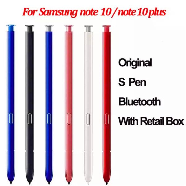 100% NUEVO Lápiz capacitivo S probado Compatible con Samsung Galaxy Note 10 N970 / Note 10+ Plus N975 Smartphone Mix Negro Blanco Azul Resplandor Rojo Rosa 6 colores