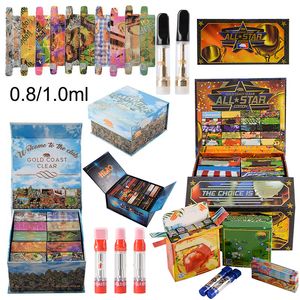 Gold Coast Clear Atomizers Smokers Club GCC All Star Editions Vape Cartridges Packaging 0.8ml 1.0ml Ceramic Coil 510 Thread Carts Thick Oil Glass Tank