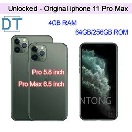 100% originele Apple iPhone 11 Pro Max 6,5" Gebruikte iPhone11 Pro 5,8" Echte Super Retina XDR OLED Face ID A13 Bion ROM 64/256GB 4G ontgrendelde mobiele telefoon, A+uitstekende staat