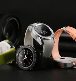 100 V8 Smart Watchs authentiques originaux Band avec 03m Camera SIM IPS HD Full Circle Affichage Smartwatch pour le système Android avec R3117429