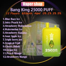 100% d'original Bang King 25000 Puffle jetable E cigarettes 23mlx2 Pod Batterie Puffes rechargeables 25K 0% 2% 3% 5% Vape Pen