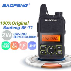 100% Originele Baofeng BF-T1 Mini Walkie Talkie UHF 400-470MHz Draagbare T1 Two Way Ham Radio Amador Micro USB-transceiver