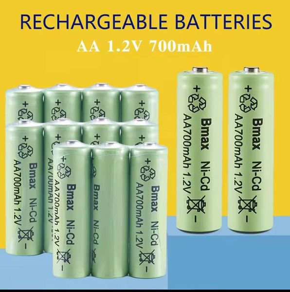 Batería 100% original de BMAX recargable AA 1.2V Ni-CD 700mAh para equipos de sonido livianos Micrófono control remoto Batteras NICD NICD