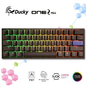 100% Originele Ducky One 2 Mini V2 Rat Jaar RGB LED 60% Double S PBT Mechanische toetsenbord Cherry MX Switch - versie 2