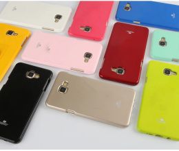 100% Case de goospery d'origine pour iPhone 15 14 13 12 11 Pro Max - Jelly Case Glitter Powder Silicone TPU coloré