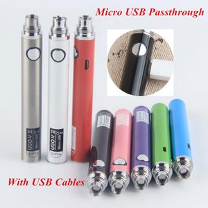 Edow 510 Thread Evod Batterij Micro USB 650 900 MAH UGO V II Vaporizer Ego T Charger Cable Fit Lege Vape Cartridge