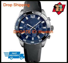 100 Original Japan Movement Drop New HB1512803 HB1512804 HB1512885 HB1512931 Blue Black Strap Designer Mens Watch2462729
