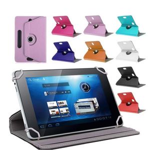 Universal 360 graden rotatie tablet PU lederen case stand achterkant voor 7-9 inch vouw liop case met build in gesp