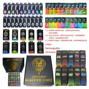 100% originele Muha Meds wegwerp nieuwste 1.0 2.0 Muhameds MASTER CASE verpakkingskits lege wegwerpkit met dozen op voorraad peulen groothandel snel schip