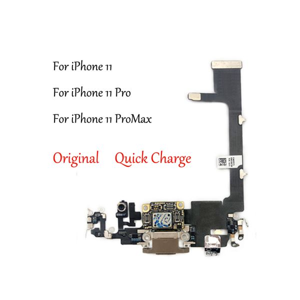 Connecteur de Port de carte de chargement USB, câble flexible, pièces de rechange pour Iphone 11 Pro Max, 3 pièces/lot, 100% Original, nouveau