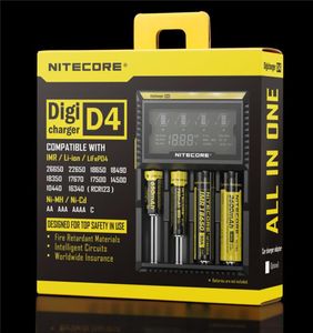 100 chargeur Intelligent Original Nitecore D4 Digi Intelligent avec écran LCD pour 1450016340 RCR123186502265026650AAAAA Batter3199600